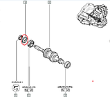 Шайба підшипника первинного валу КПП на Рено Трафік III 2014-> Renault (оригінал) 7700852925, фото 3