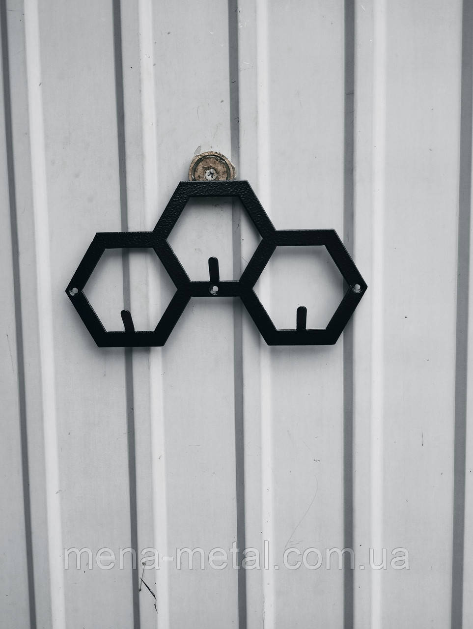 Вішалка для одягу із металу "Соти три штуки", фото 1