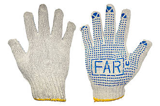 Рукавиці FAR х/б крапка 10" UNIVERSAL (423-501) (12 шт.)