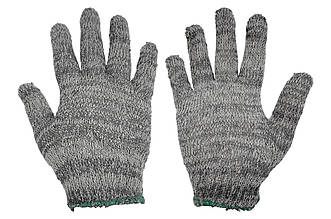 Рукавиці бавовняні сірі без швів 10" UNIVERSAL (423-505) (12 шт.)