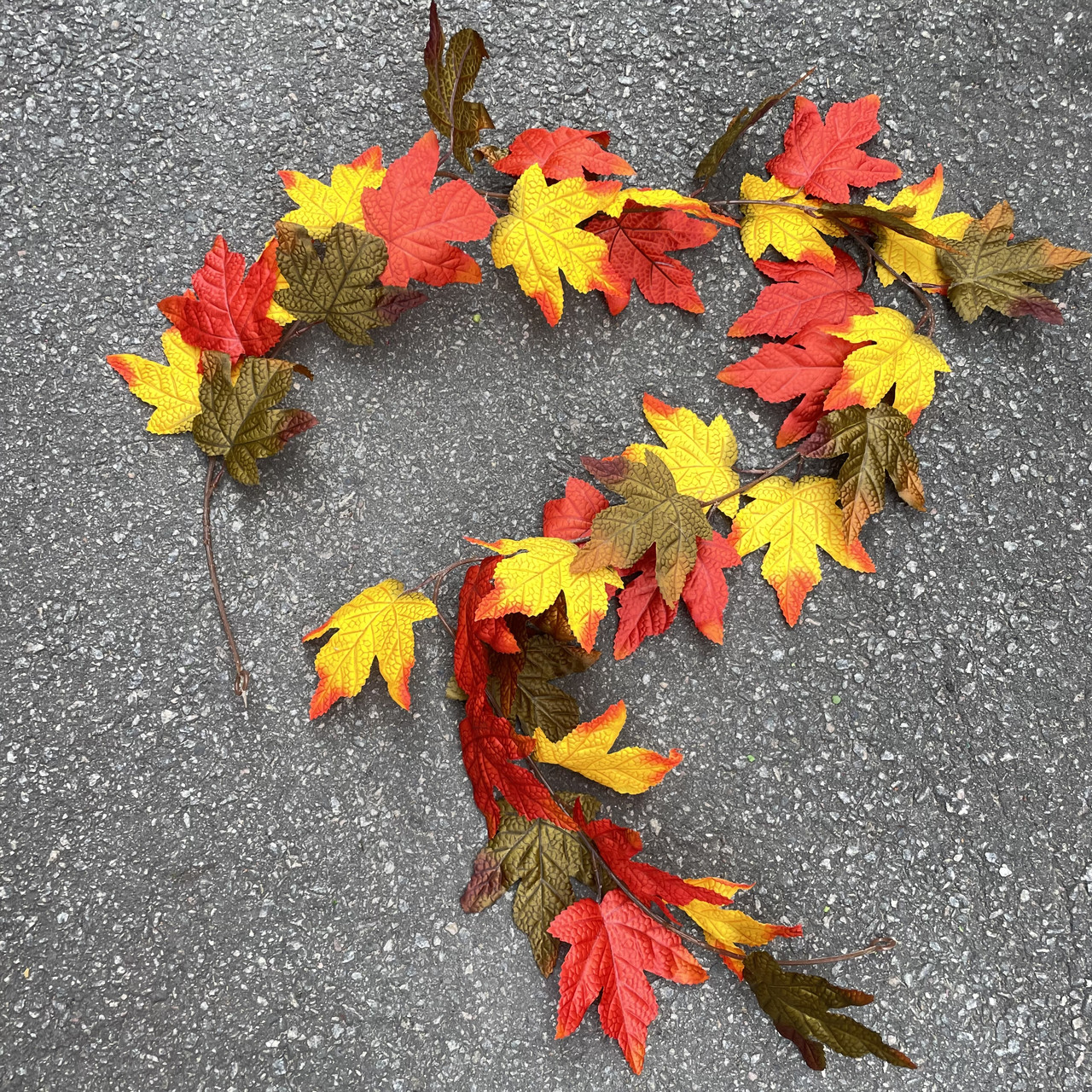 Штучна ліана клена осінь  180 см  крупний лист, фото 1