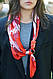Дизайнерська шовкова  хустка My Scarf "Серце красуні" прикрашена коралом, фото 3