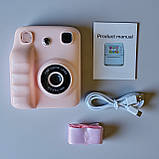 Дитяча цифрова камера з моментальним друком фото у кольорі та чорно-білому + відео 1080p, ігри та MP3, фото 4