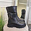 Черевики жіночі на товстій підошві, натуральна шкіра та шкіра нубук, фото 2