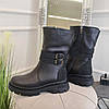 Черевики жіночі на товстій підошві, натуральна шкіра та шкіра нубук, фото 3