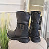 Черевики жіночі на товстій підошві, натуральна шкіра та шкіра нубук, фото 5