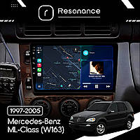 Магнітола Mercedes-Benz ML-Class (W163) (1997-2005) (Клімат-контроль, Дерево)   Resonance T100 2/32, 9" IPS