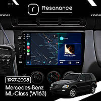 Магнітола Mercedes-Benz ML-Class (W163) (1997-2005) (Кондиціонер, Black)  Resonance T100 2/32, 9" IPS