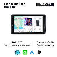 Магнітола Audi A3 (2003-2012) DUDU 3 9" QLED, 4/64