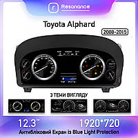 Панель приладів Toyota Alphard (2008-2015). Цифрова LCD панель 12.3"