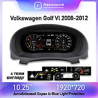 Панель приладів Volkswagen Golf 6 (Mk6) (2008-2012). Цифрова LCD в стилі VW 2024 (Active Info Display)