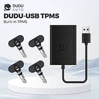 Система контролю тиску в шинах DUDU Auto TPMS-USB для  Android магнітоли 4 колеса, внутрішні датчики