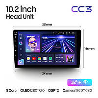 Універсальна 2-DIN магнітолу Teyes CC3 10" 4/32 Гб, 1280x720 QLED, GPS + 4G + CarPlay