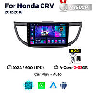 Штатна магнітола Honda CR-V 4 (2012-2016) M160 (2/32 Гб), HD (1024x600) GPS CarPlay
