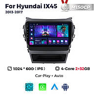 Штатна магнітола Hyundai Santa Fe (ix45) (2013-2017) M160 (2/32 Гб), HD (1024x600) GPS CarPlay