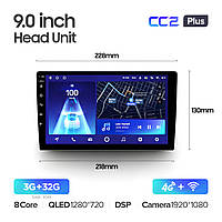 Універсальна 2-DIN магнітола Teyes СС2 Plus 9" 3/32 Гб, 1280x720 QLED, GPS + 4G + CarPlay