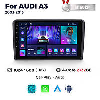 Штатна магнітола Audi A3 (2003-2012) M160 (2/32 Гб), HD (1024x600) GPS CarPlay