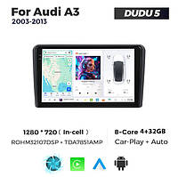 Штатна магнітола Audi A3 4/32ГБ 2K (1280x720) QLED, GPS + 4G + CarPlay