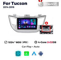 Штатна магнітола Hyundai Tucson (ix35) (2014-2018) M160 (2/32 Гб), HD (1024x600) GPS CarPlay