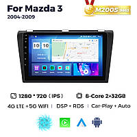 Штатна магнітола Mazda 3 (2004-2009) M200 (2/32 Гб), 2K (2000x1200) QLED, GPS + 4G + CarPlay
