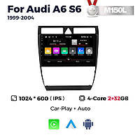 Штатна магнітола Audi A6, S6 (1999-2004) M160 (2/32 Гб), HD (1024x600) GPS CarPlay