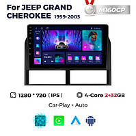 Штатна магнітола Jeep Grand Cherokee (1998-2004) M160 (2/32 Гб), HD (1024x600) GPS CarPlay