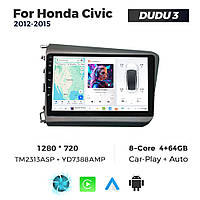 Магнітола Honda Civic 9 (2012-2015) DUDU 3 9" QLED, 4/64