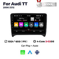 Штатна магнітола Audi TT (2006-2014) M160 (2/32 Гб), HD (1024x600) GPS CarPlay