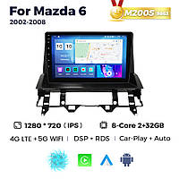 Штатна магнітола Mazda 6 (2002-2008) M200 (2/32 Гб), 2K (2000x1200) QLED, GPS + 4G + CarPlay