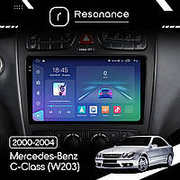 Магнітола Mercedes-Benz C-Class (W203, W209) (2000-2004) (Black)  Resonance Ultra M2 2/32, 9" 2K QLED