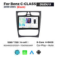 Штатна магнітола Mercedes-Benz C-Class (2000-2004) DUDU 5, 4/32 2K (2000x1200) QLED, GPS + 4G + CarPlay