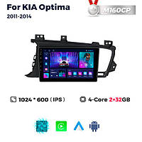 Штатна магнітола Kia Optima 3 (2010-2013) M160 (2/32 Гб), HD (1024x600) GPS CarPlay