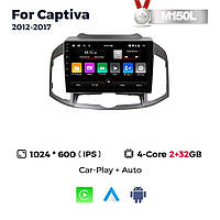 Штатна магнітола Chevrolet Captiva 1 (2011-2016) M160 (2/32 Гб), HD (1024x600) GPS CarPlay