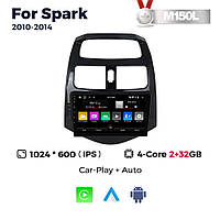 Штатна магнітола Chevrolet Spark 3 (M300) (2010-2014) M160 (2/32 Гб), HD (1024x600) GPS CarPlay