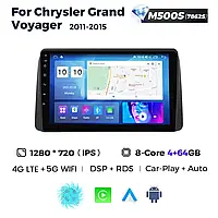 Штатна магнітола Chrysler Grand Voyager 2011-2015 M500 (4/64 Гб), GPS + 4G + CarPlay, HD (1280x720) QLED