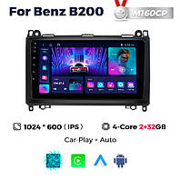 Штатна магнітола Mercedes-Benz Vito (W639), Sprinter (W906), A-Class (W169), B-Class (W245) M160 (2/32 Гб), HD (1024x600) GPS Car
