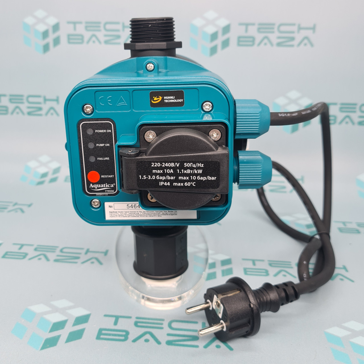 Контролер тиску електронний 1.1 кВт Ø1" + розетка AQUATICA (779556)