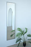Настінне дзеркало на повний зріст в рамі 165*40 сріблясте, фото 2