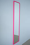 Настінне дзеркало на повний зріст в рамі 165*40 рожеве, фото 2