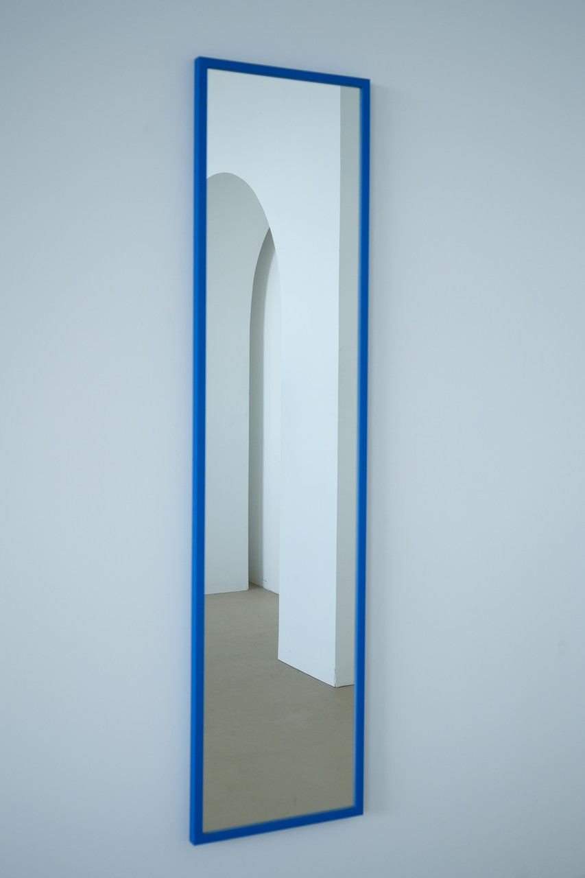 Настінне дзеркало на повний зріст в рамі 165*40 синє, фото 1