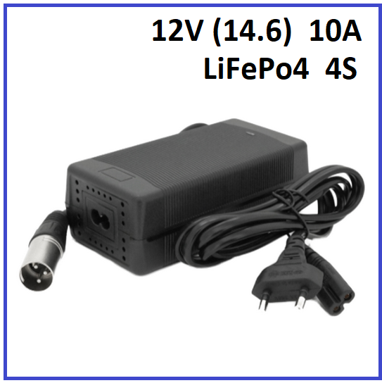 Зарядний пристрій Voltronic для LiFePo4 12V (14.6) 4S до 10A штекер 3-pin XLR, фото 1