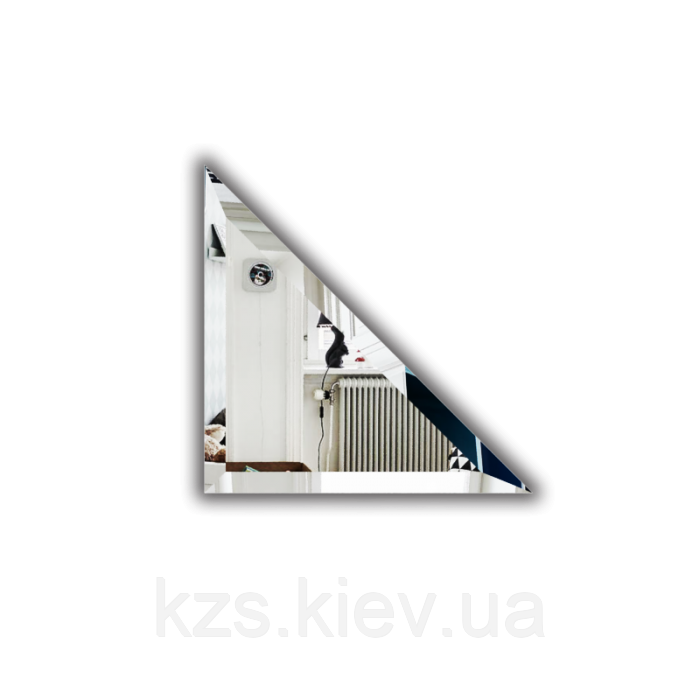 Плитка дзеркальна 150х150 з фацетом 10 мм трикутна, фото 1