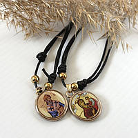 Двосторонній кулон із зображенням "Святого Спиридона та Богородиці" (Греція)