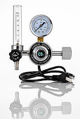 Редуктор вуглекислотний + аргоновий CO₂/Ar з ротаметром і підігрівом 220V для зварювання MIG/MAG/TIG