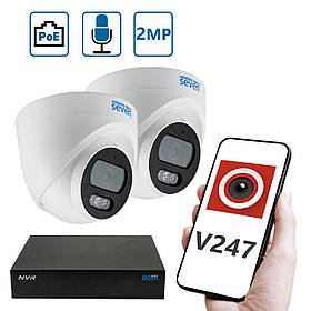 Комплект "Встанови сам" IP-відеоспостереження 2 Мп на 2 внутрішні камери SEVEN 2D2KIT
