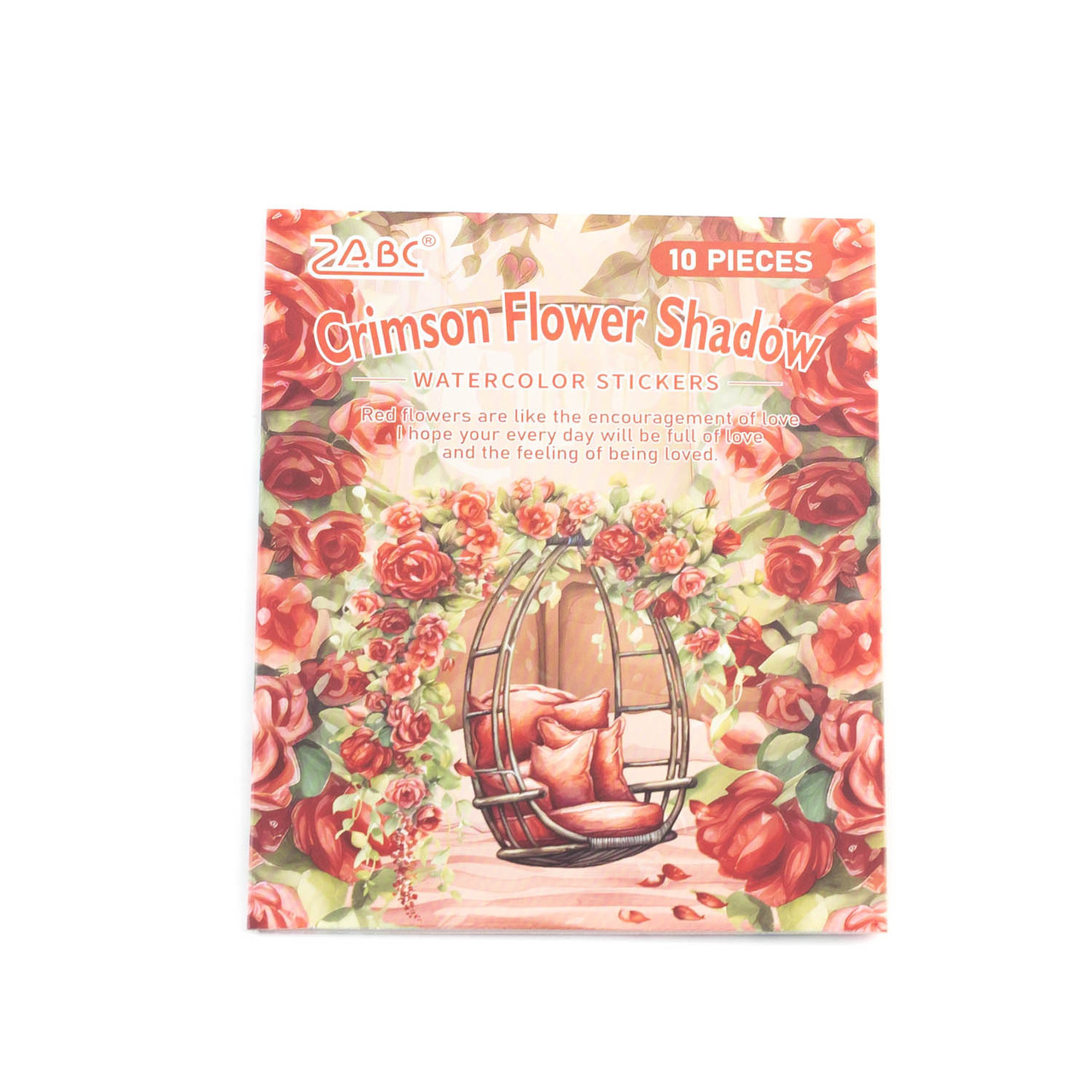 Наклейки Багряні квіти 10 шт NKL232, фото 1