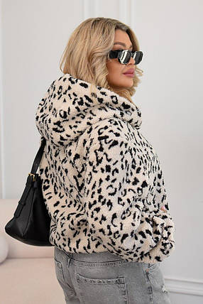 Жіноча шубка Лео великого розміру еко-хутро Розміри: 48-50, 52-54, 56-58, 60-62, фото 2