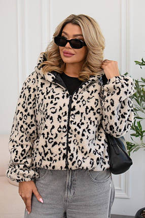 Жіноча шубка Лео великого розміру еко-хутро Розміри: 48-50, 52-54, 56-58, 60-62, фото 1