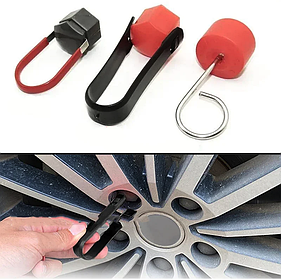 Інструмент для вилучення ковпачків колісних гайок і болтів кришок 3 предмети