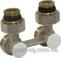 Вузол нижнього підключення радіатора 2-х трубний прямий 1/2"-3/4" Е з перехідниками GIACOMINI